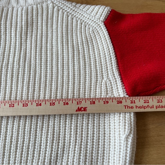 ❤️SOLD❤️ TORY BURCH SPORT MERINO WOOL APRES SKI SWEATER CROP CLASSIC OVERSIZED - Picture 7 of 12